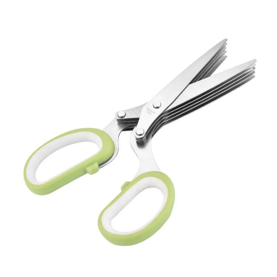 Kitchen Scissors Stainless Steel 5 Layers Shallot Food Herb